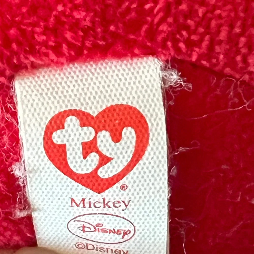 Ty Disney Mickey Mouse Plush 2013 Santa Suit Round Holiday Beanbag Toy Christmas